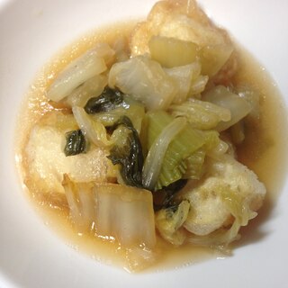 揚げ豆腐入り野菜煮